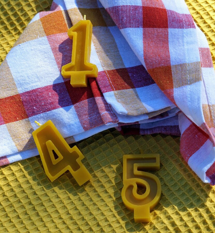 100% BEESWAX NUMBER CANDLE