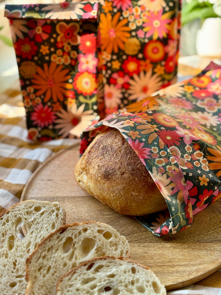 Beeswax food bag Floral