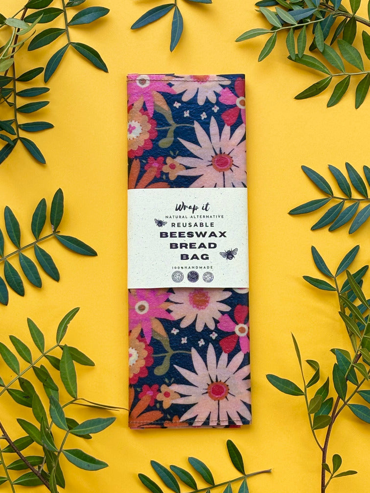 BEESWAX BREAD BAG Floral