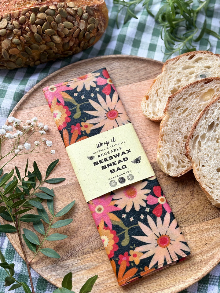 BEESWAX BREAD BAG Floral
