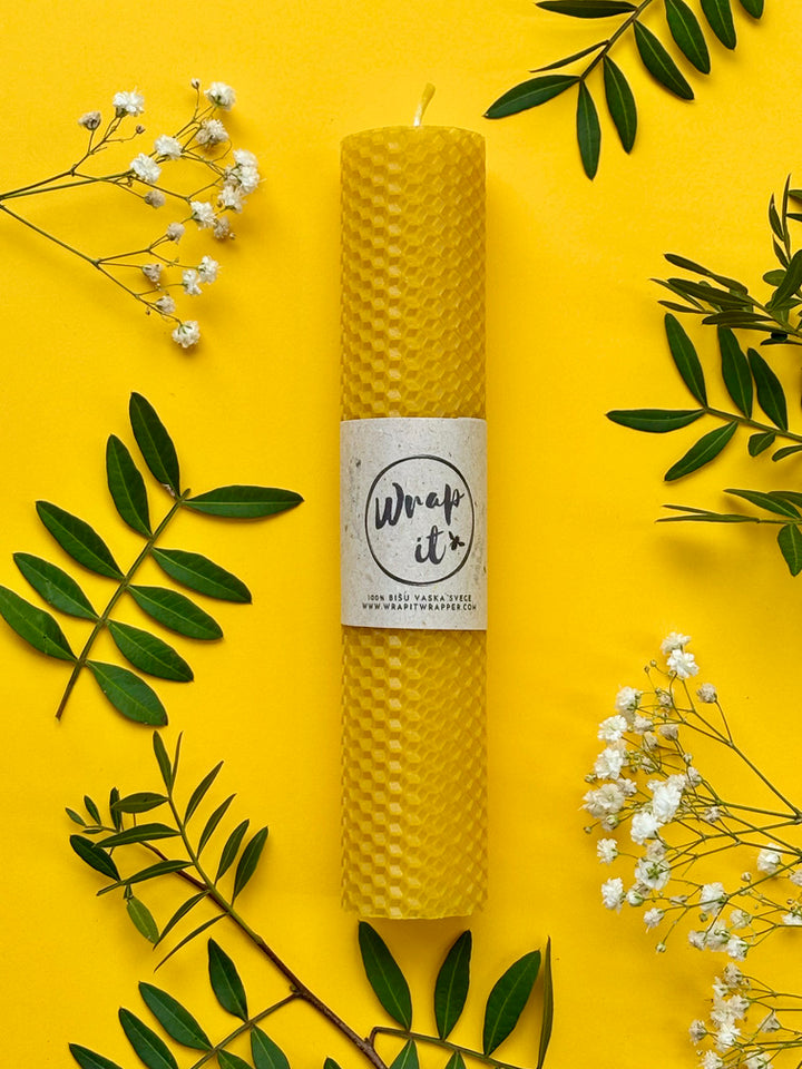 BEESWAX CANDLE 20.5cm x 3.5cm