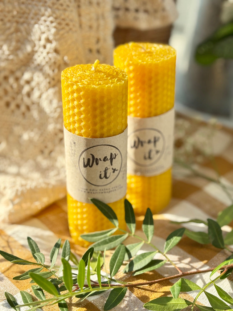 BEESWAX CANDLE 13,5 cm x 4,5 cm