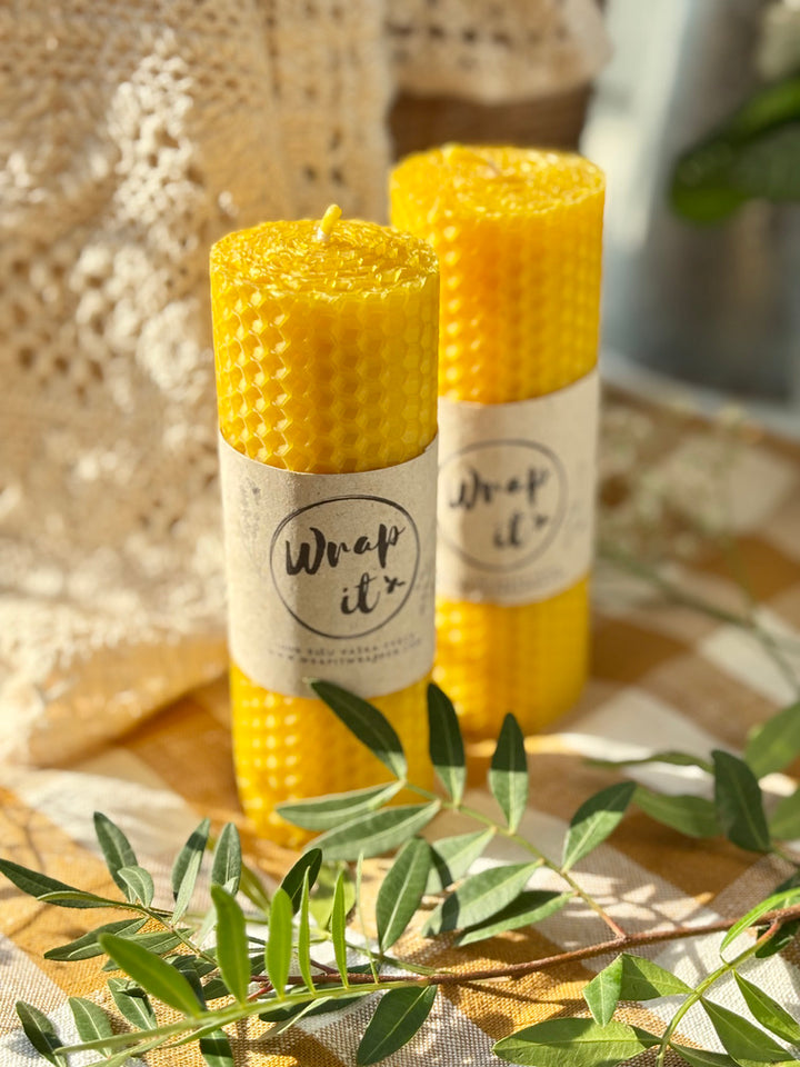 BEESWAX CANDLE 13,5 cm x 4,5 cm