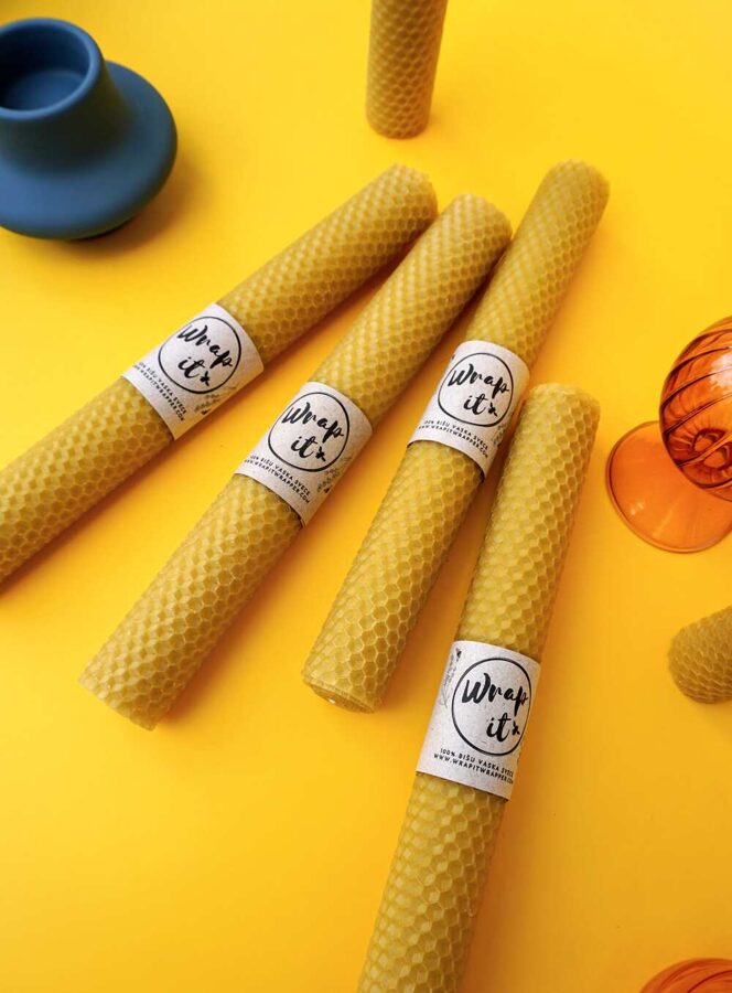 BEESWAX CANDLE 26cm x 3cm