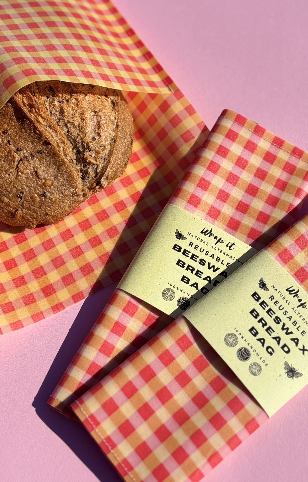 brot in bienenwachstuch aufbewahren Wiederverwendbarer Bienenwachs-Brotbeutel – umweltfreundliche Lösung zur Brotaufbewahrung – WRAP IT WRAPPER