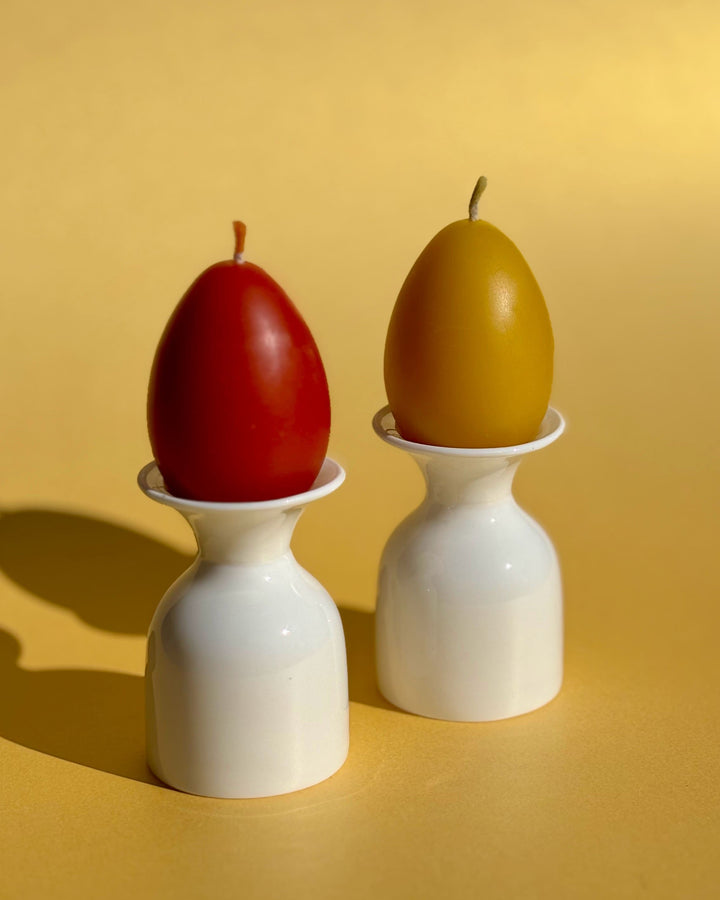 BEESWAX EGG CANDLE SET COLORFUL