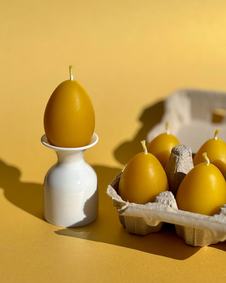 BEESWAX EGG CANDLE SET