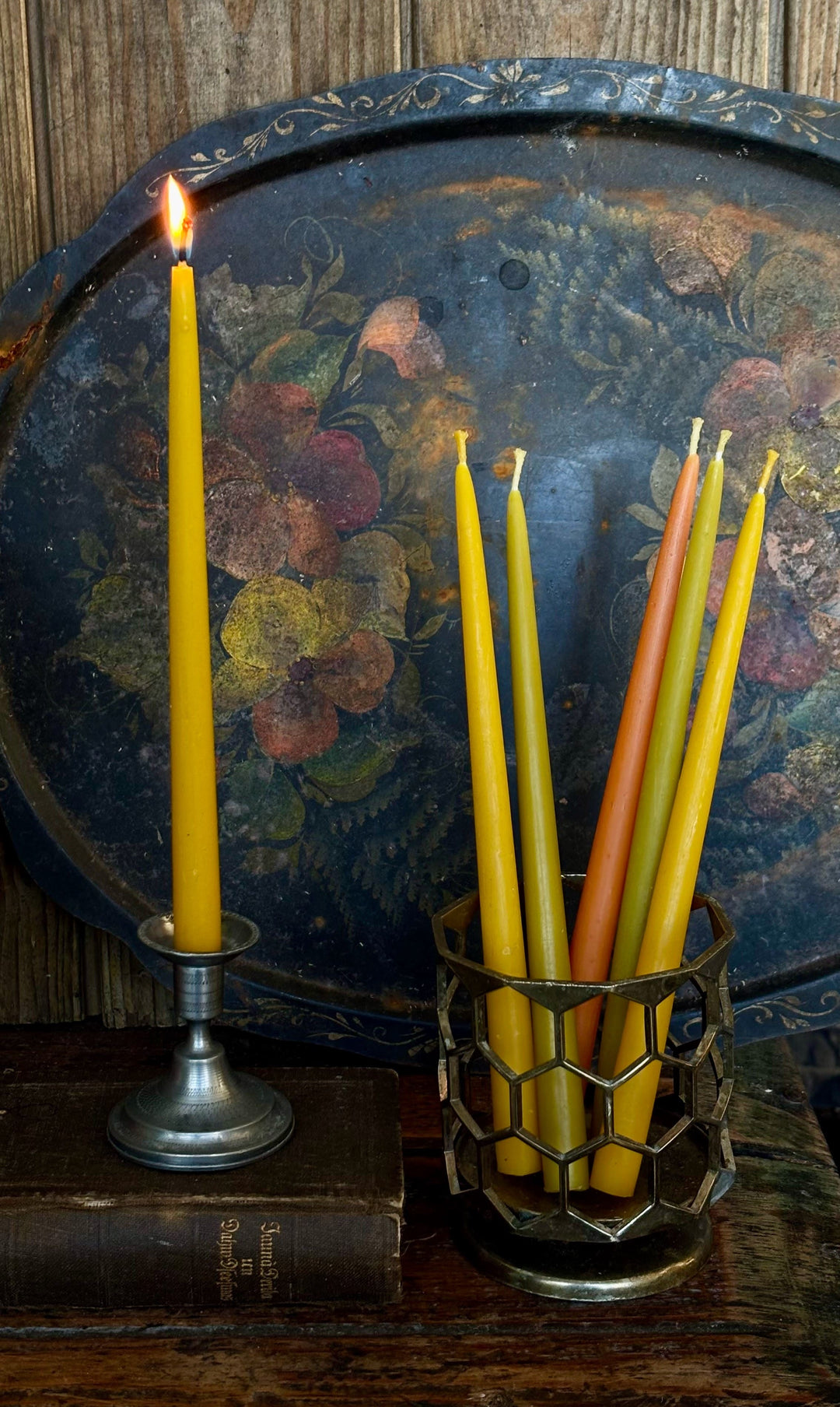 BEESWAX VINTAGE TAPER CANDLES