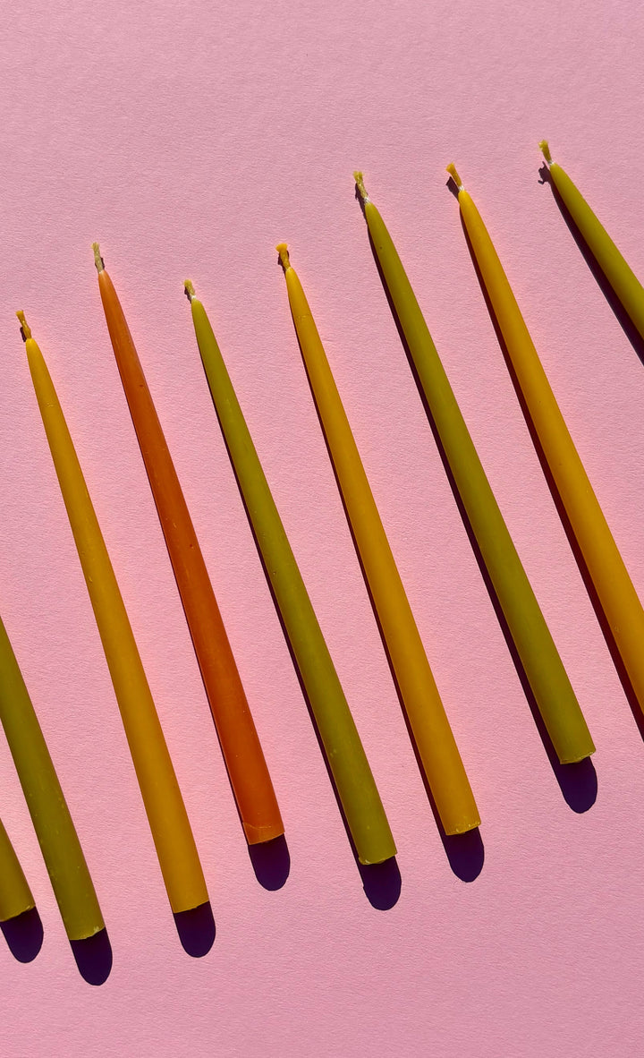 BEESWAX VINTAGE TAPER CANDLES