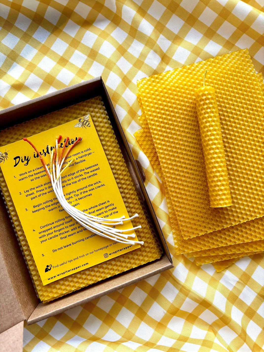 Diy beeswax candle making kit