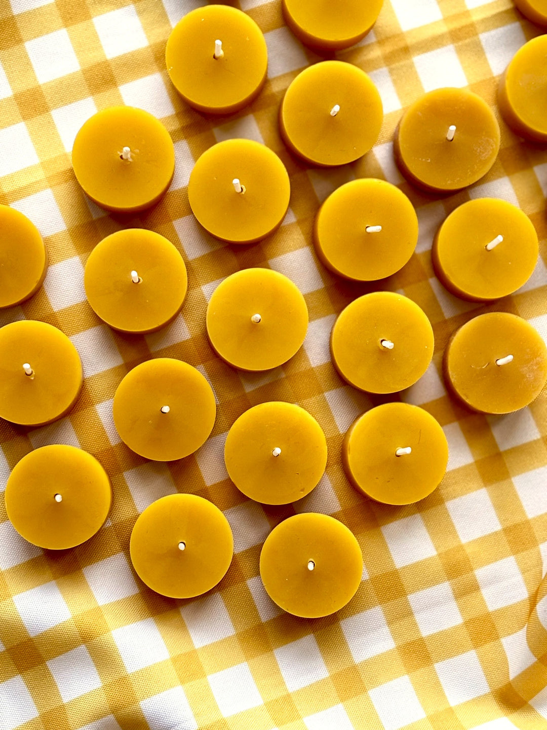 BEESWAX TEALIGHT CANDLES 6, 12 or 24